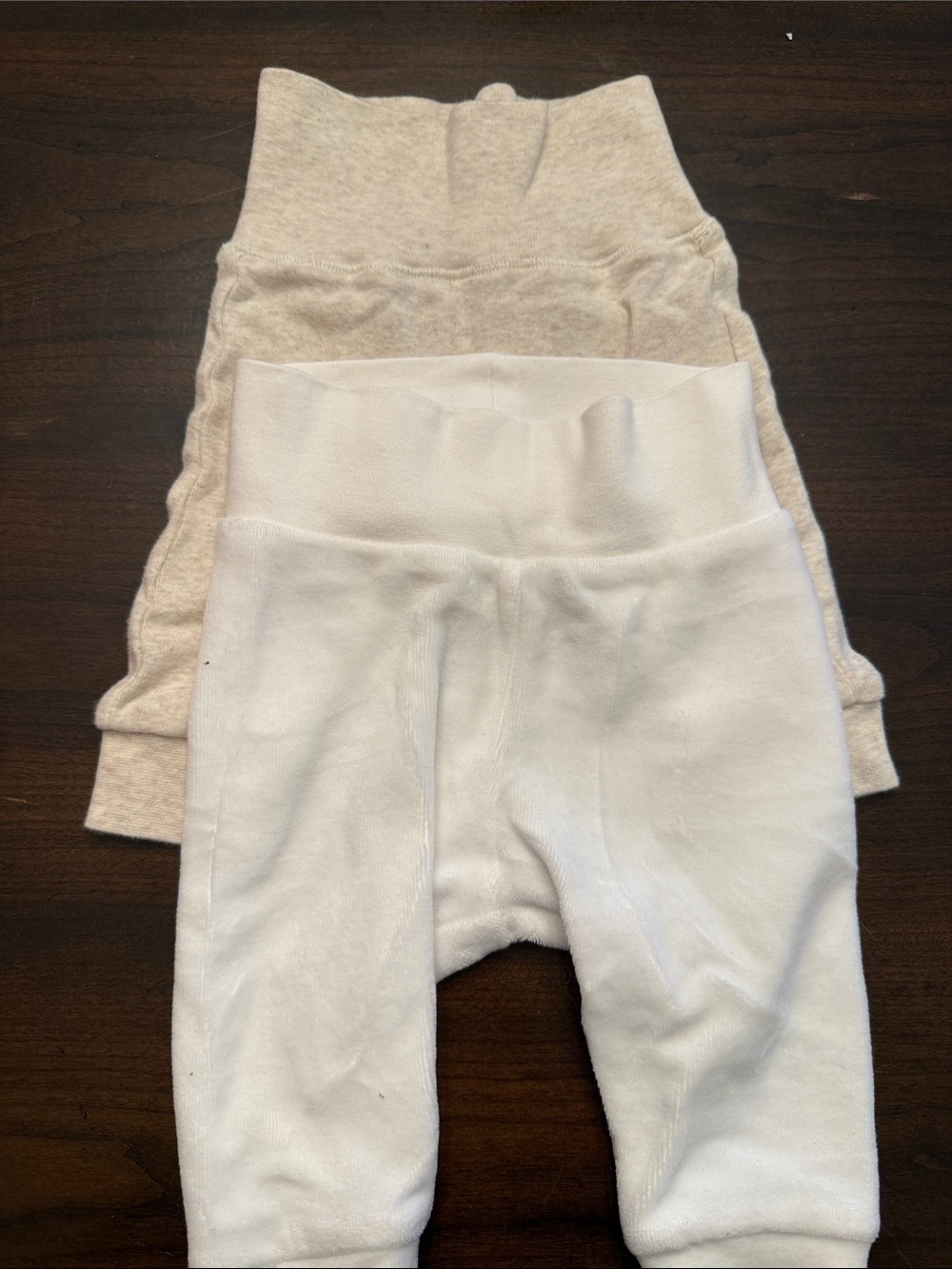 H&M Baby Leggings Set - White & Light Beige Jersey